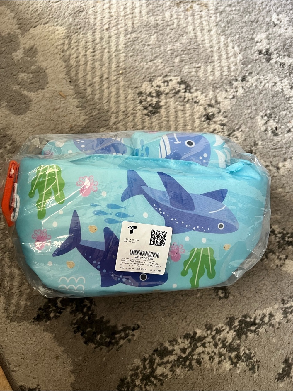 Kids Shark Print Swim Arm Floaties - Blue